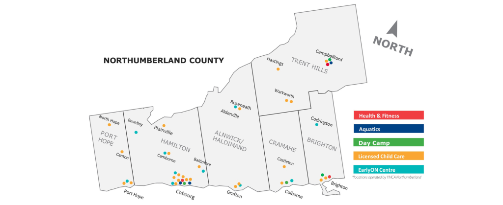 YMCA Northumberland Map 2026