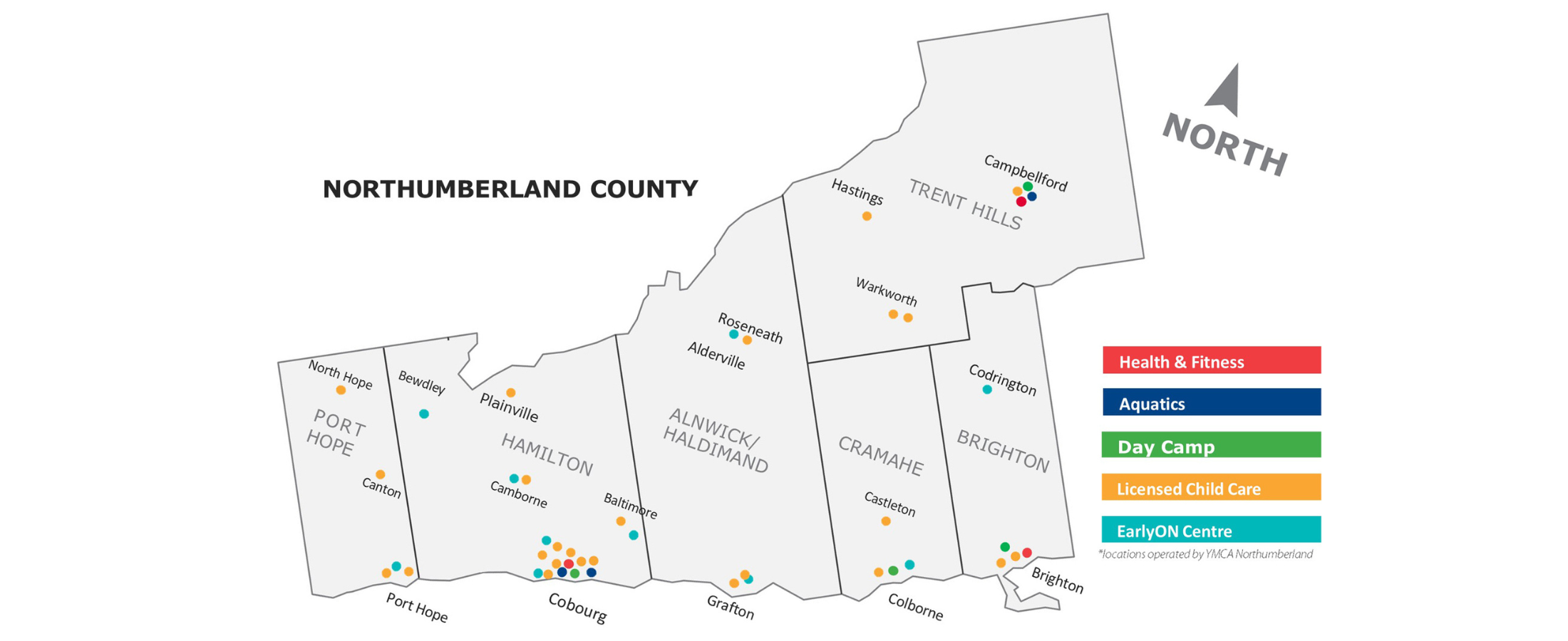 YMCA Northumberland Map 2026