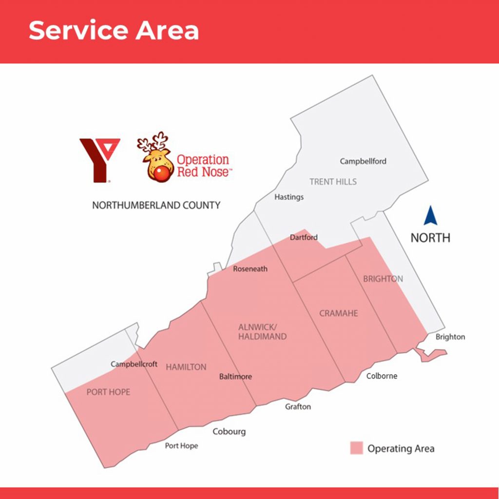 Operation Red Nose Service Map